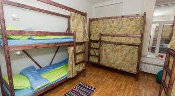 Кровать в общем номере с 6 кроватями №1 в Гостинице EveRest hostel